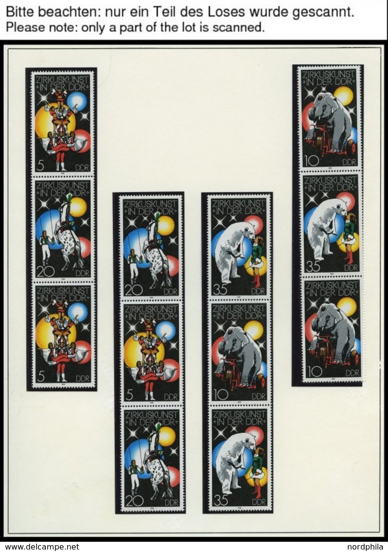 DDR 2364-67 **, 1978, Zirkus, Alle 16 Zusammendrucke Komplett (W Zd 394-401 Und S Zd 160-167), Dazu WZd 398 Mit Druckver - Oblitérés