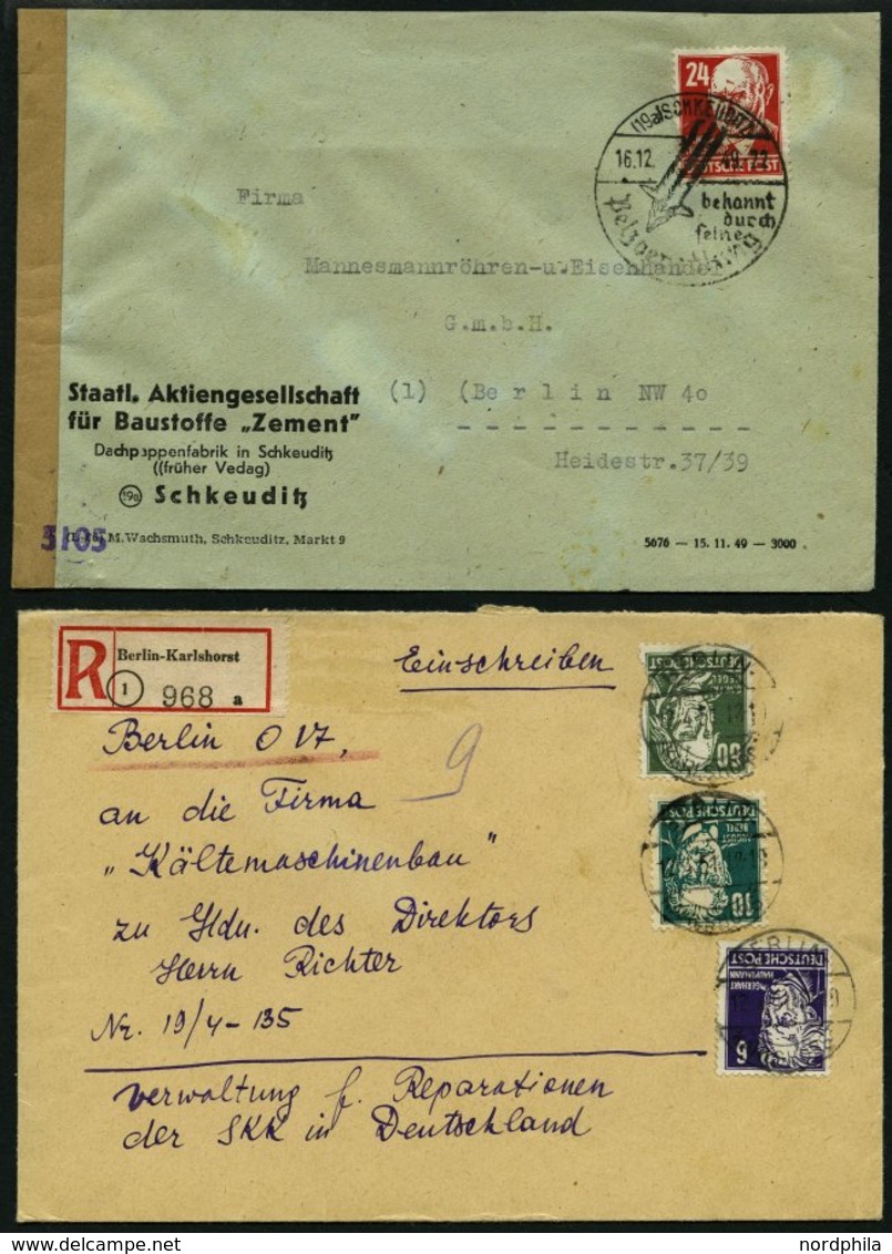 DIENSTMARKEN A Vorläufer: 1948 - Ca. 1956, Interessante Partie Von über 100 Belegen Behördenpost, Fundgrube, Besichtigen - Other & Unclassified