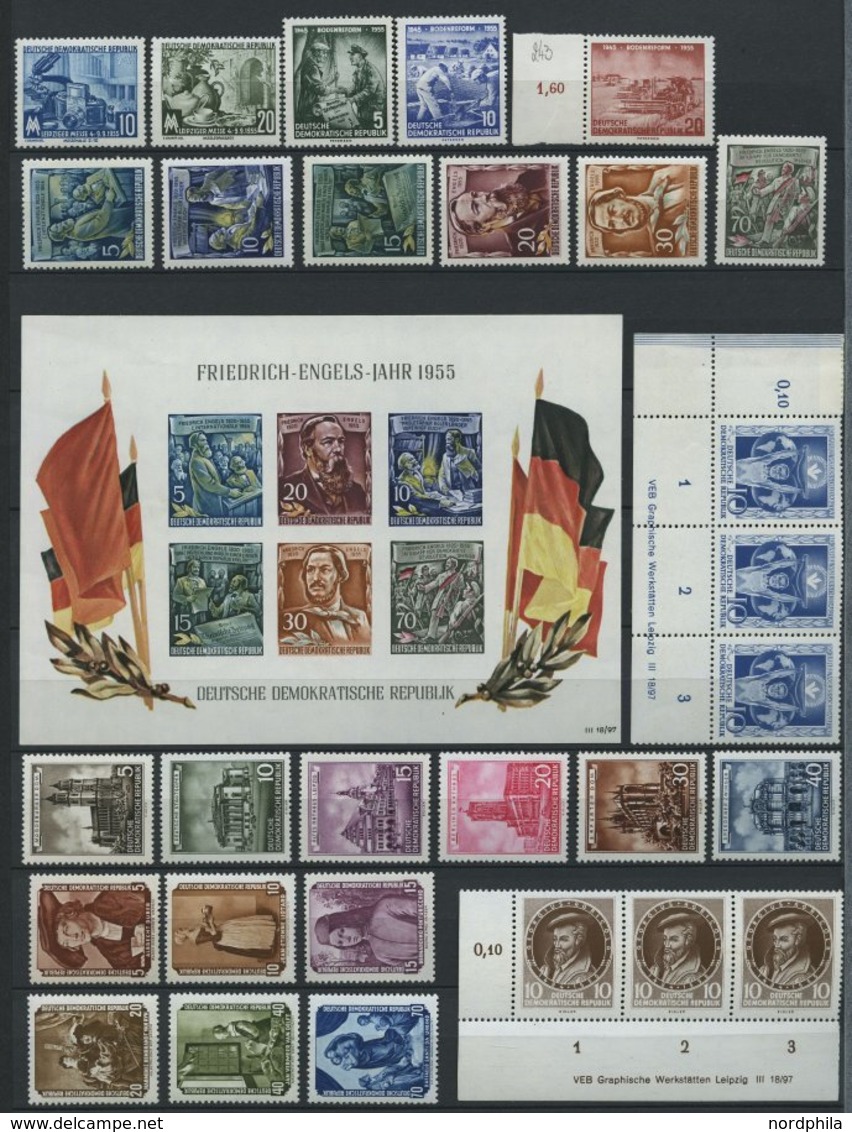 JAHRGÄNGE 447-509 **, 1955, Kompletter Jahrgang Mit 3 Blocks, Pracht - Altri & Non Classificati