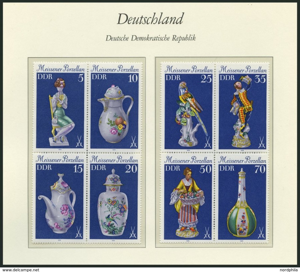 SAMMLUNGEN **, 1976-80, Kompletter Sammlungsteil Im Borek Falzlosalbum, Prachterhaltung - Collections