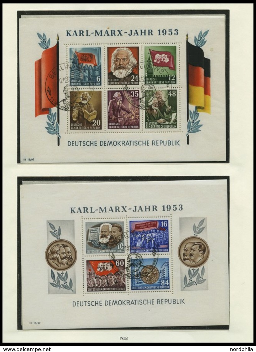 SAMMLUNGEN O, überkomplette Gestempelte Sammlung DDR Von 1949-83 In 5 SAFE Falzlosalben, Mit Diversen Zusammendrucken Un - Sammlungen