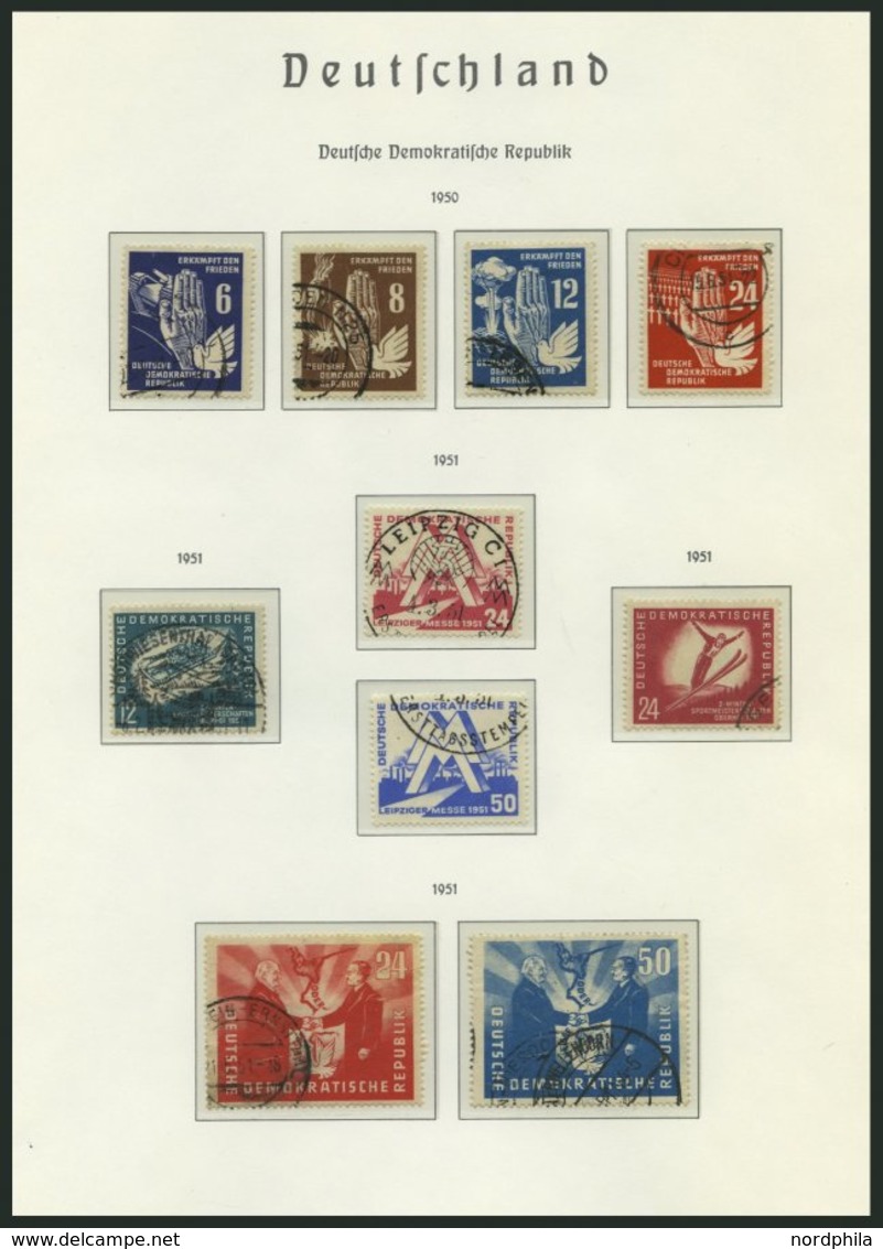 SAMMLUNGEN O, 1949-53, Kleiner Sammlungsteil DDR Auf Falzlosseiten, Meist Pracht - Collections