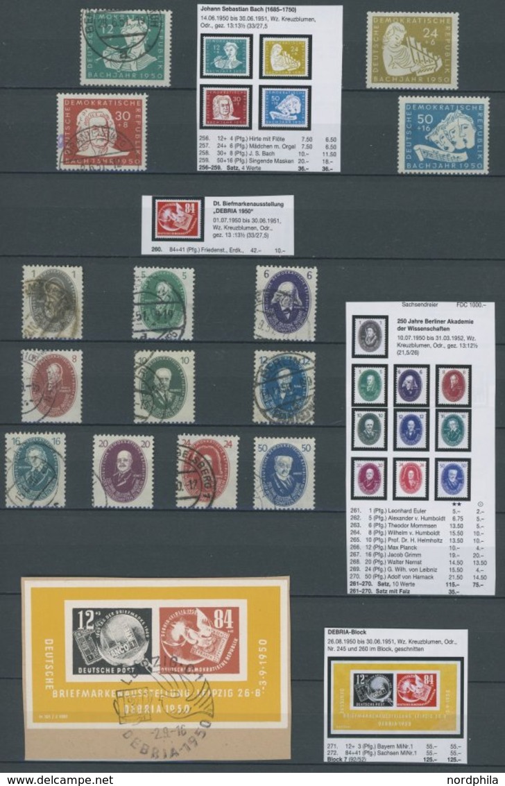 SAMMLUNGEN O,**,* , 1949-90, Meist Gestempelte, Weitgehend Komplette Sammlung DDR In 4 Großen Einsteckbüchern, überwiege - Collections