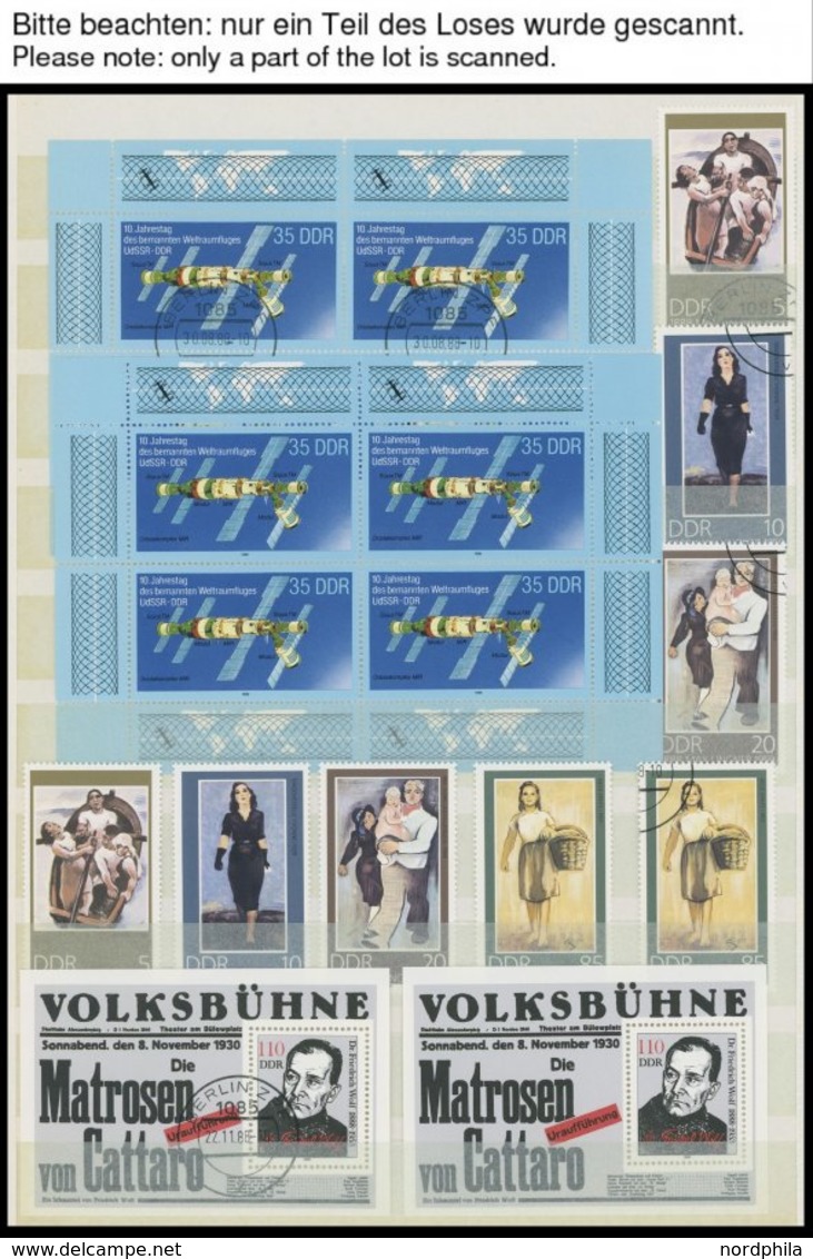 SAMMLUNGEN **,o , Bis Auf 2-3 Werte Komplette Sammlung DDR Von 1988-90, Fast Immer Postfrisch Und Gestempelt Gesammelt - Sammlungen