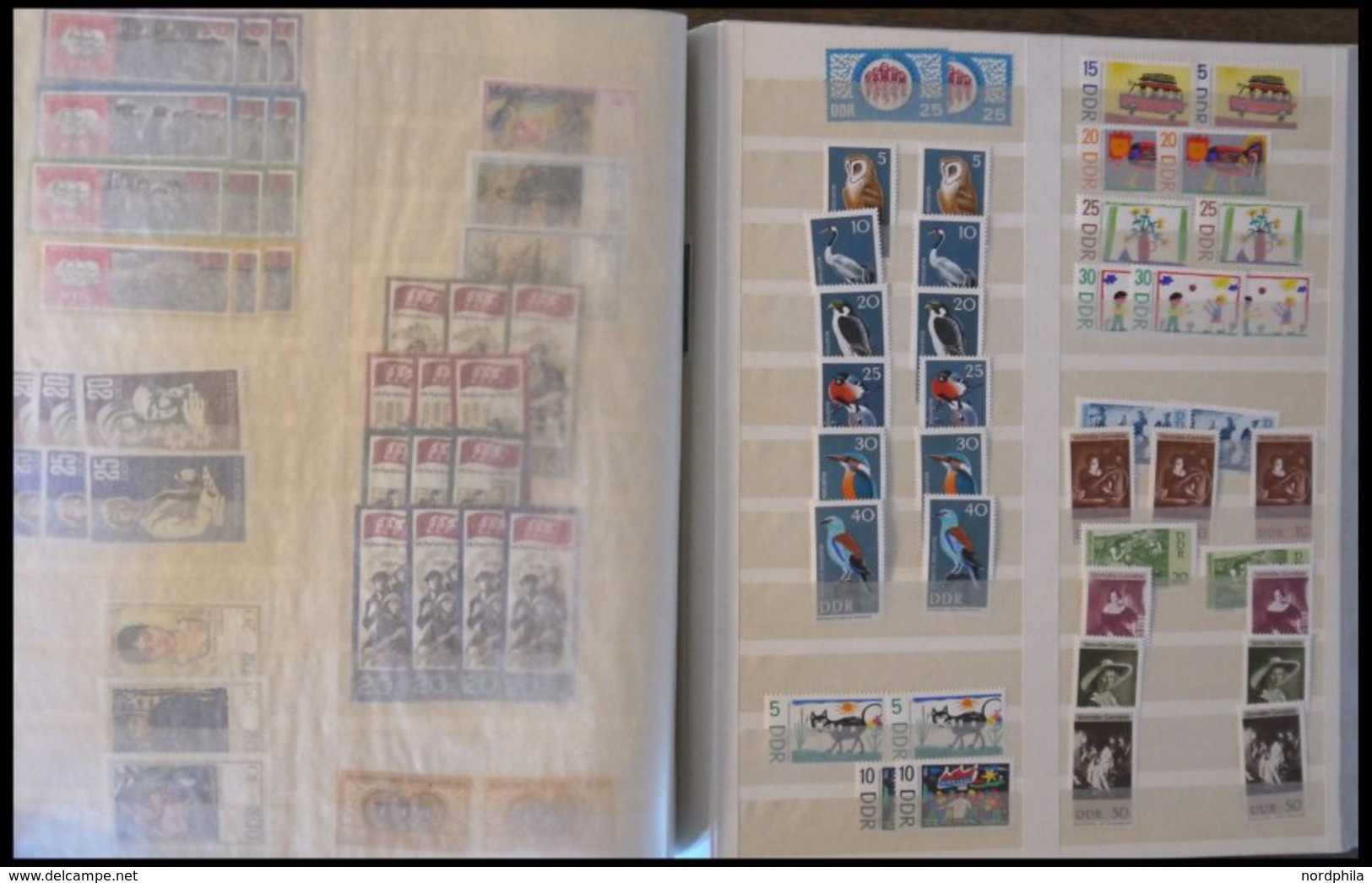 LOTS **, Postfrisches Händlerlager DDR Von 1962-90 In 6 Schaubek Einsteckbüchern, Ab 1971 Meist 6-10x Vorhanden, Dabei Z - Sammlungen