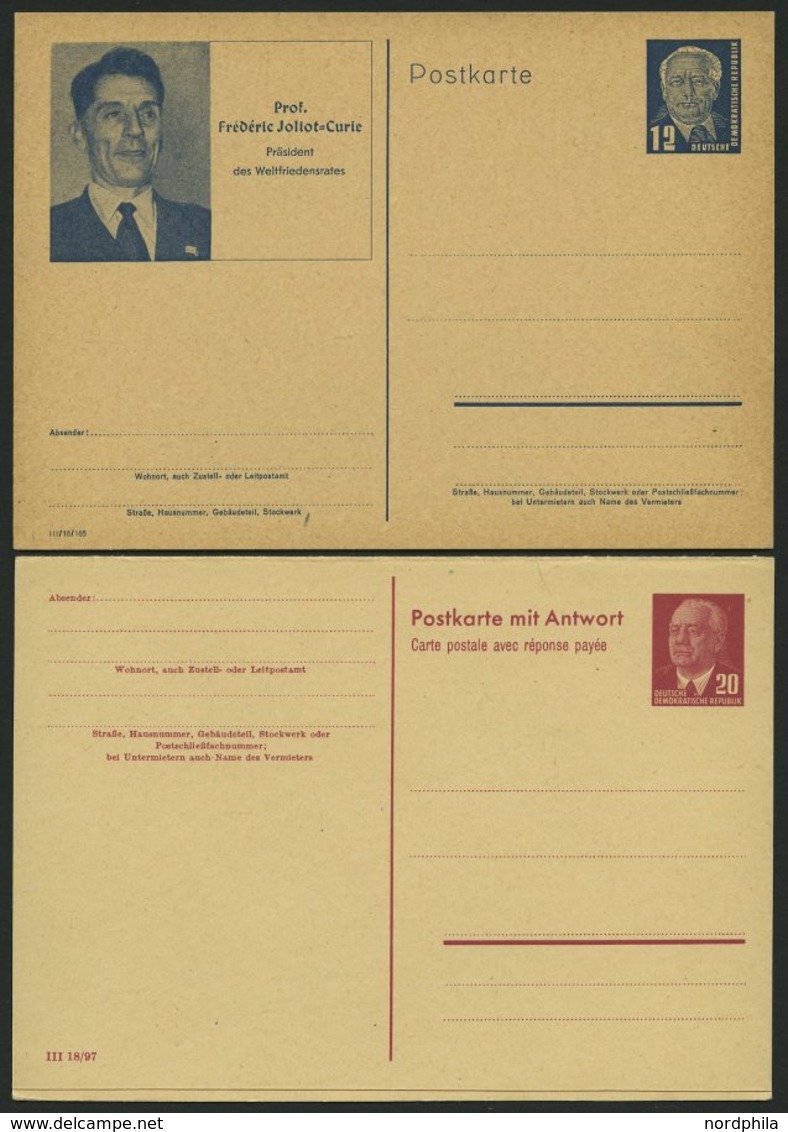 GANZSACHEN Aus P 40-78 BRIEF, 1950-66, 22 Verschiedene Ungebrauchte Ganzsachenkarten Und 2 Faltbriefe, Fast Nur Prachter - Sonstige & Ohne Zuordnung