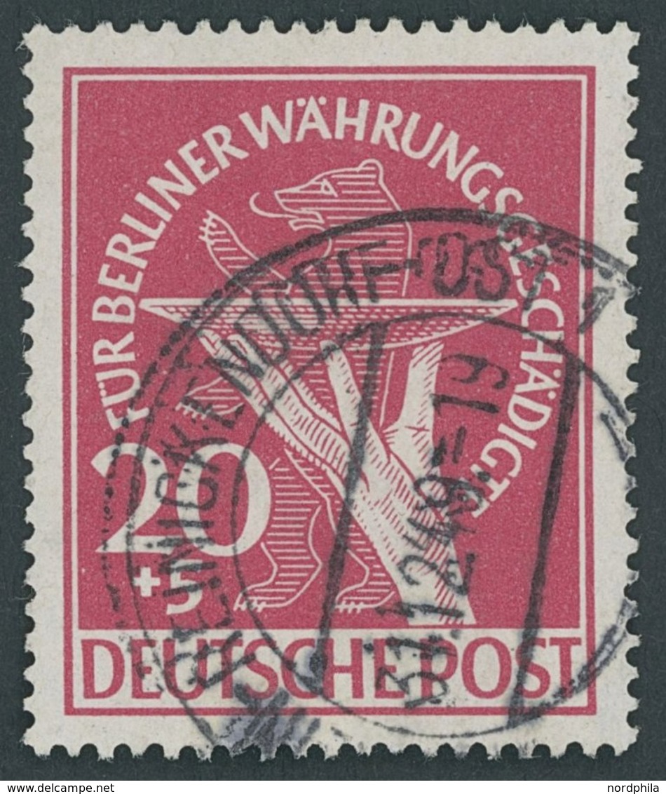 BERLIN 69 O, 1949, 20 Pf. Währungsgeschädigte, Pracht, Gepr. D. Schlegel, Mi. 190.- - Otros & Sin Clasificación