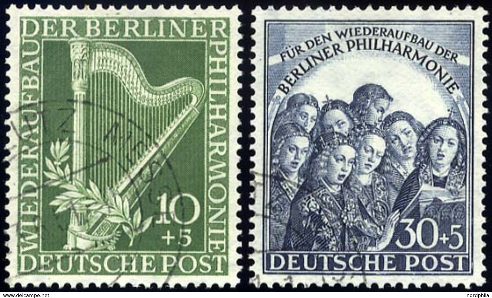 BERLIN 72/3 O, 1950, Philharmonie, Pracht, Mi. 130.- - Autres & Non Classés