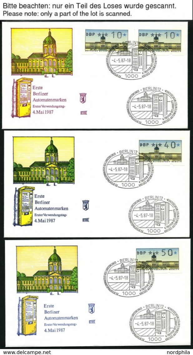 AUTOMATENMARKEN A 1Ts1 BRIEF, 4.5.1987, Kompletter Satz Auf FDC`s, Pracht - Sonstige & Ohne Zuordnung