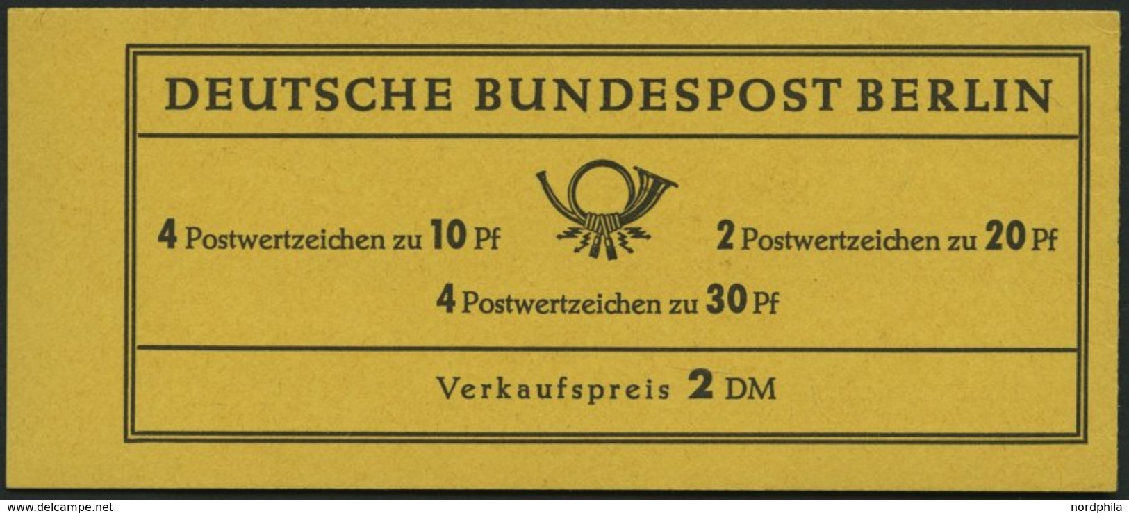 ZUSAMMENDRUCKE MH 5d **, 1966, Markenheftchen Brandenburger Tor, 4. Deckelseite Unbedruckt, Pracht, Mi. 60.- - Zusammendrucke