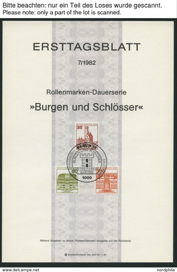 ERSTTAGSBLÄTTER 637-88 BrfStk, 1981/2, 2 Komplette Jahrgänge, ETB 1/81 - 14/82, Pracht - Otros & Sin Clasificación