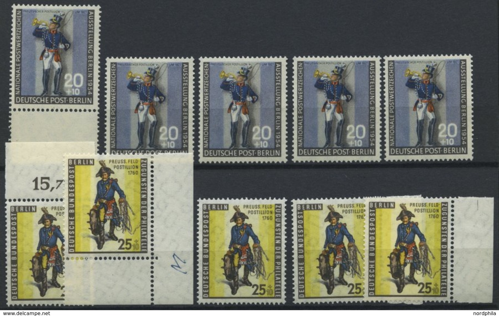 ENGROS 120,131 **, 1954/5, Postillion, Je 5x, Pracht, Mi. 120.- - Sammlungen