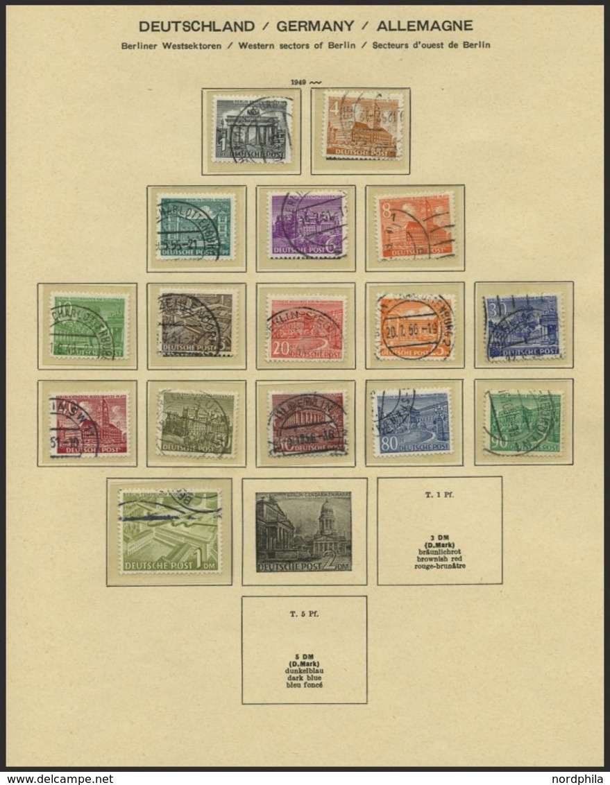 SAMMLUNGEN O, **, 1948-67, Sammlungsteil Auf Falzlosseiten, Zuerst Gestempelt Gesammelt, Später Postfrisch, U.a. Mit Mi. - Collections