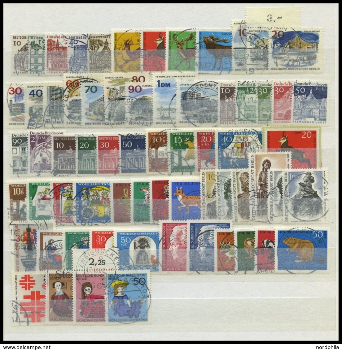 LOTS O, 1948-68, Gestemplte Partie Verschiedener Mittlerer Werte, Feinst/Pracht, Mi. 1300.- - Used Stamps