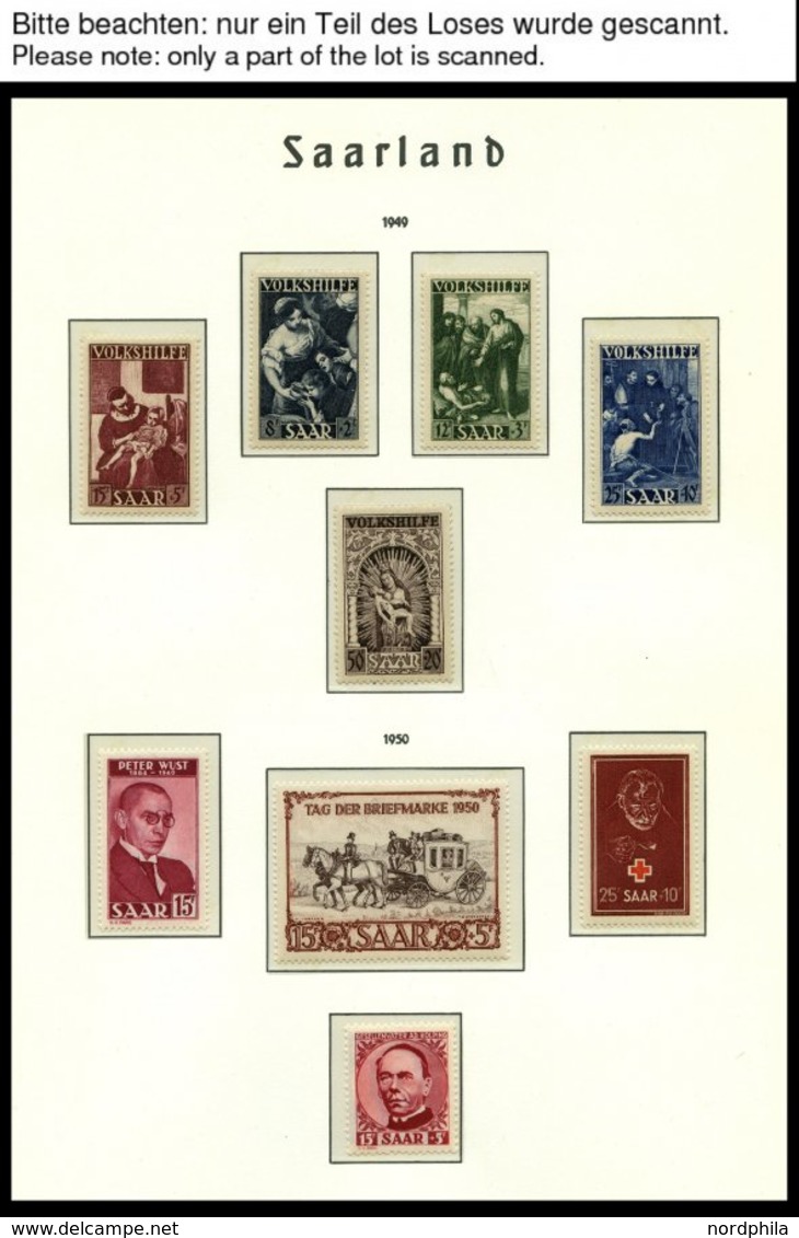 SAMMLUNGEN, LOTS **, 1947-59, Bis Auf Urdruck, Blocks Und Dienstmarken Komplette Postfrische Sammlung Auf Leuchtturm Fal - Autres & Non Classés