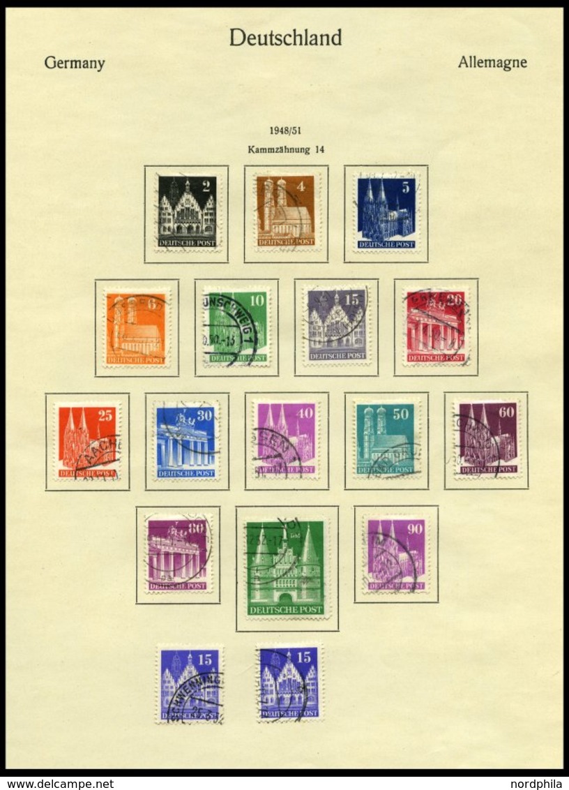 AMERIK. U. BRITISCHE ZONE SLG. O, Reichhaltige Gestempelte Sammlung Amerikanische Und Britische Zone Incl. Alliierte Bes - Otros & Sin Clasificación