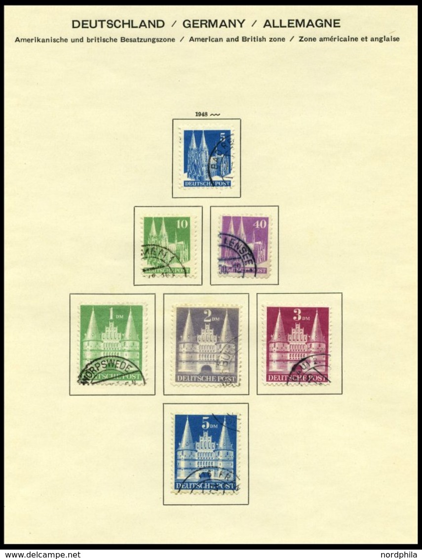 AMERIK. U. BRITISCHE ZONE SLG. O, Reichhaltige Gestempelte Sammlung Amerikanische Und Britische Zone Incl. Alliierte Bes - Otros & Sin Clasificación