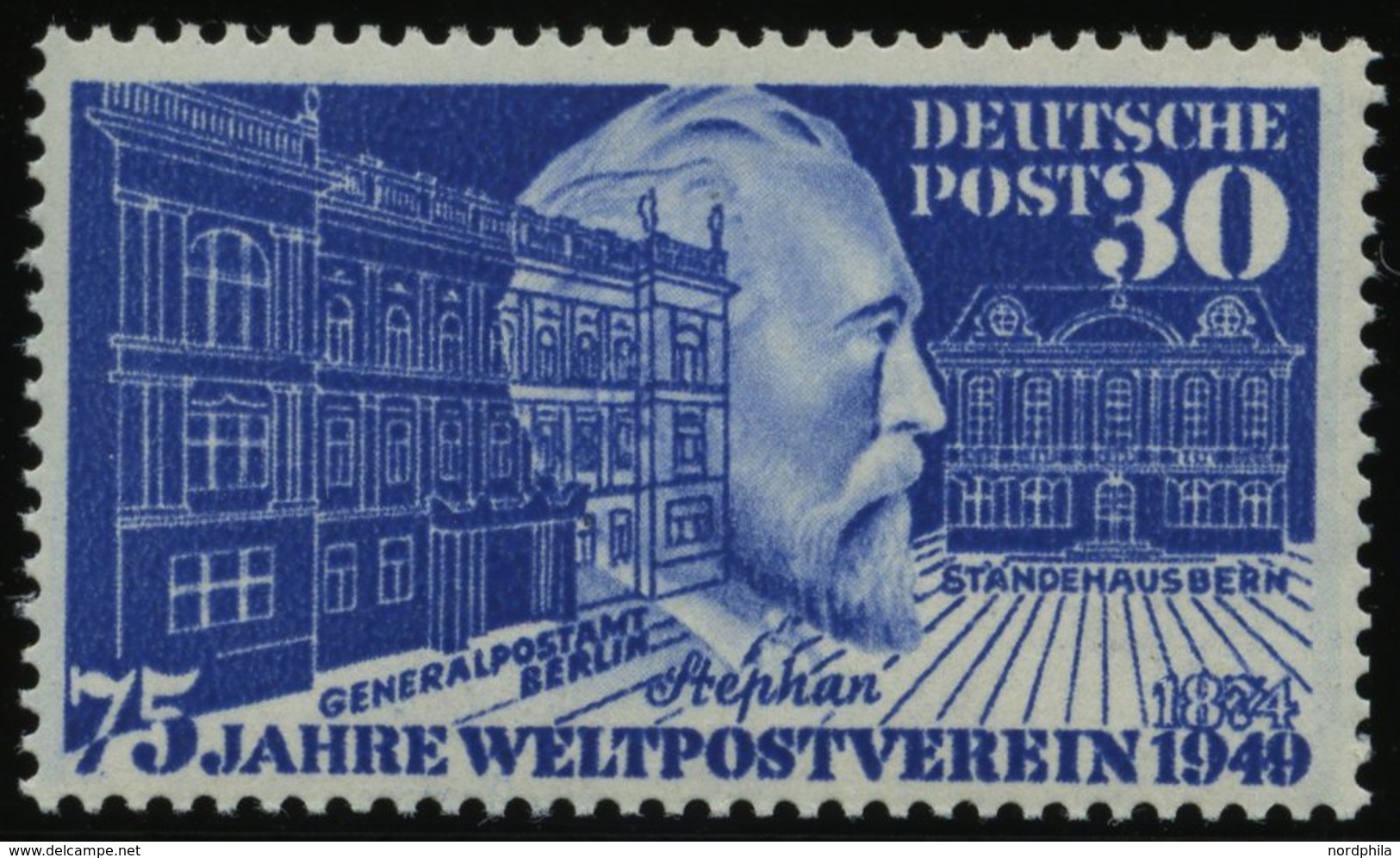 BUNDESREPUBLIK 116 **, 1949, 30 Pf. Stephan, Pracht, Mi. 70.- - Used Stamps