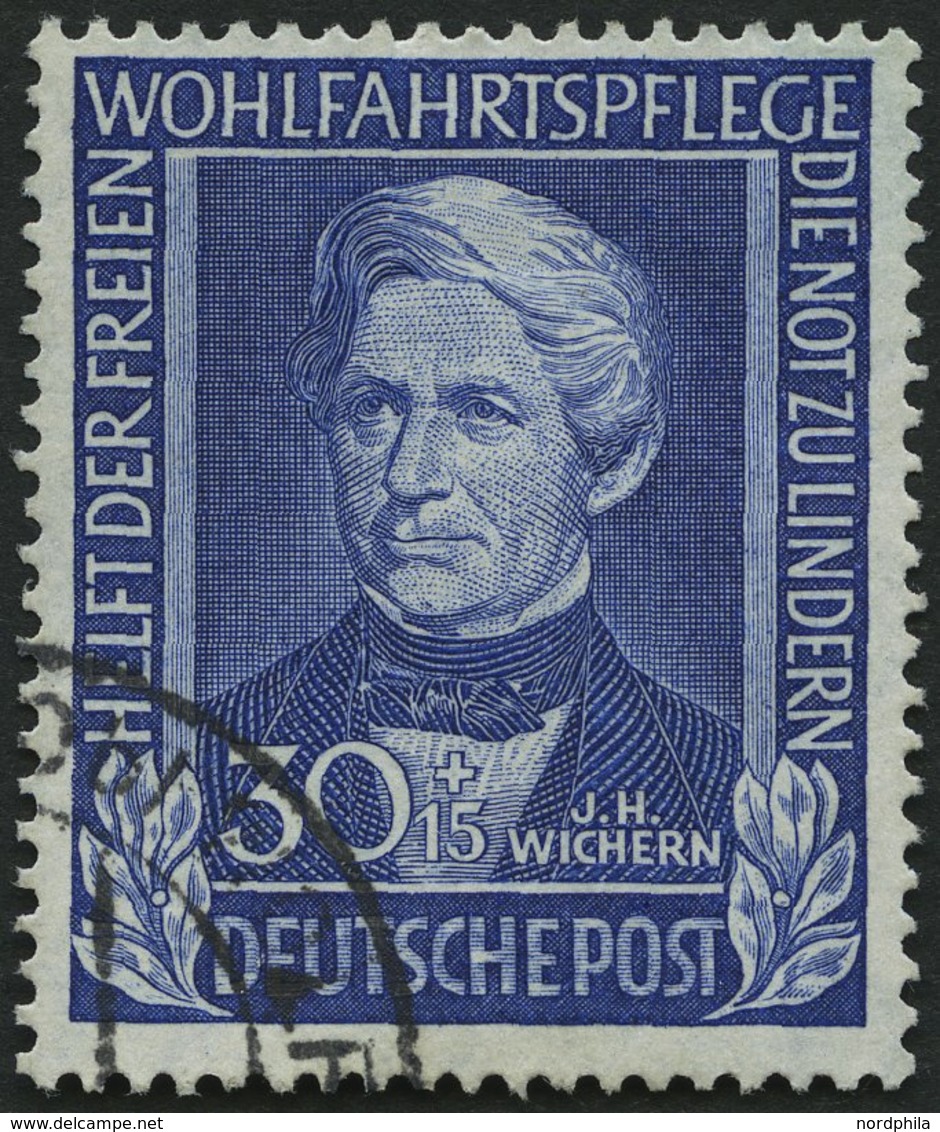 BUNDESREPUBLIK 120 O, 1949, 30 Pf. Wichern, Pracht, Mi. 120.- - Used Stamps