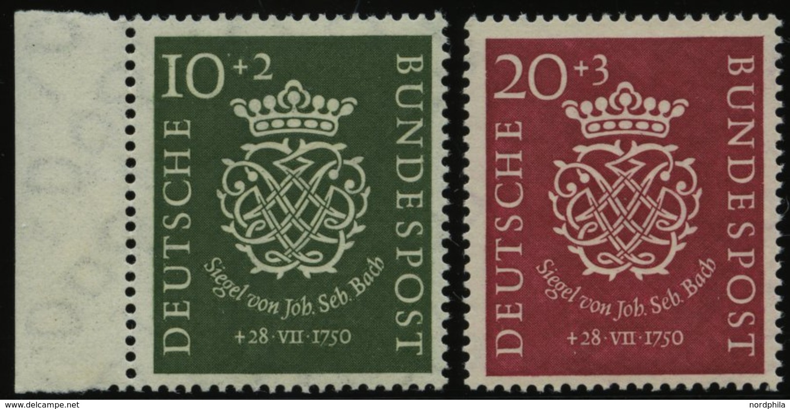 BUNDESREPUBLIK 121/2 **, 1950, Bach, Pracht, Mi. 130.- - Usados