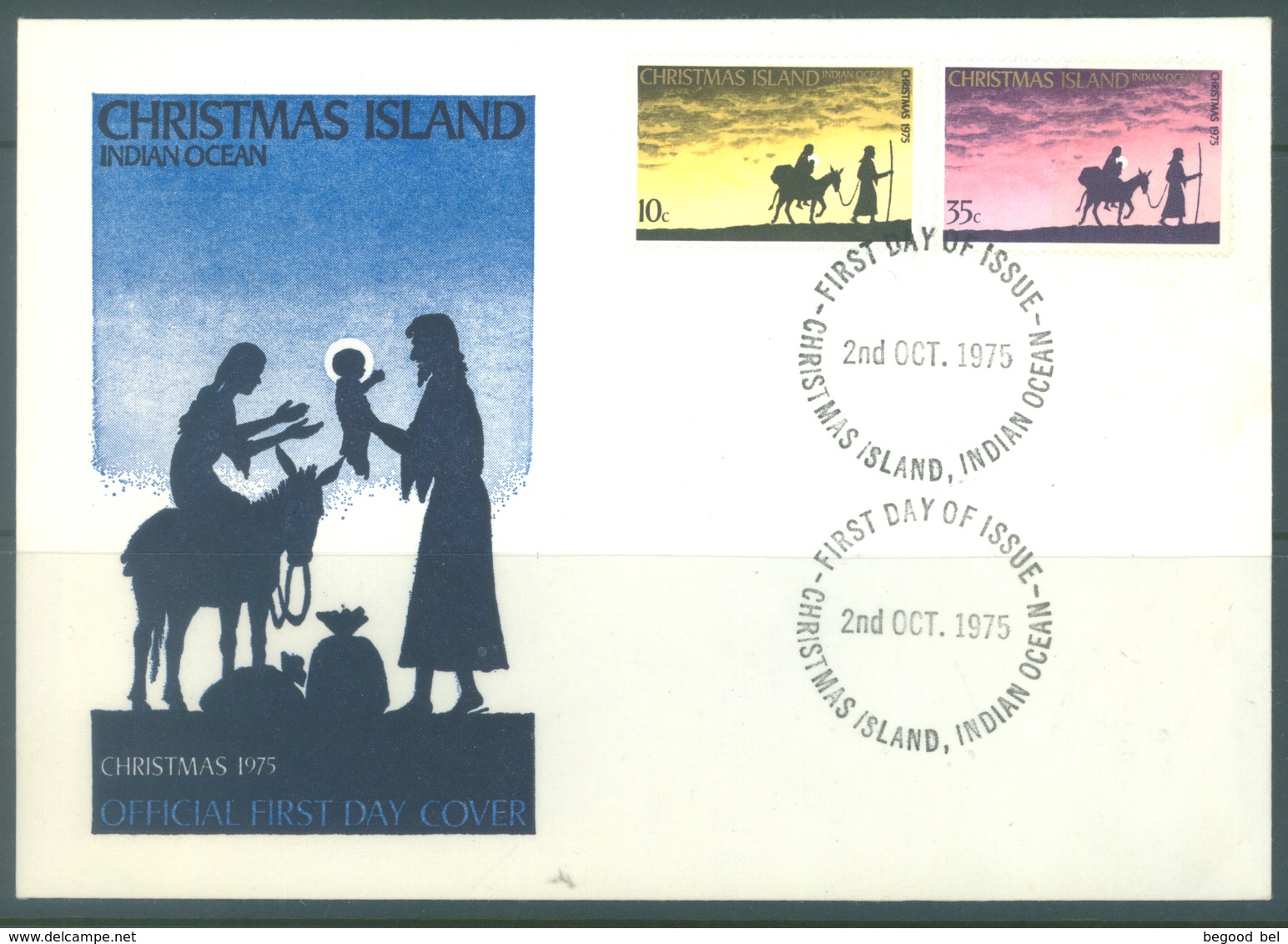 CHRISTMAS - FDC - 2.10.1975  - CHRISTMAS -  Yv 63-64 - Lot 17328 - Christmas Island