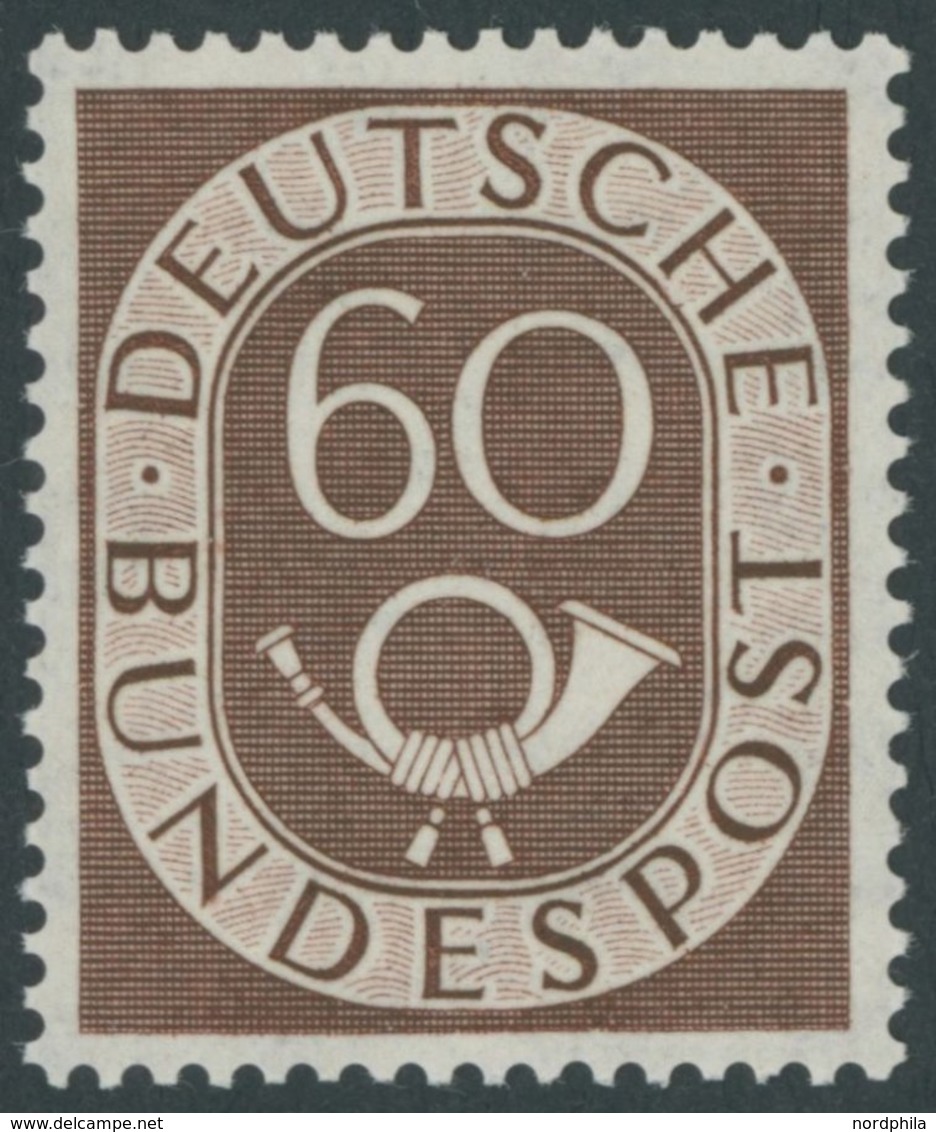 BUNDESREPUBLIK 135 **, 1951, 60 Pf. Posthorn, Postfrisch, Pracht, Mi. 150.- - Gebraucht