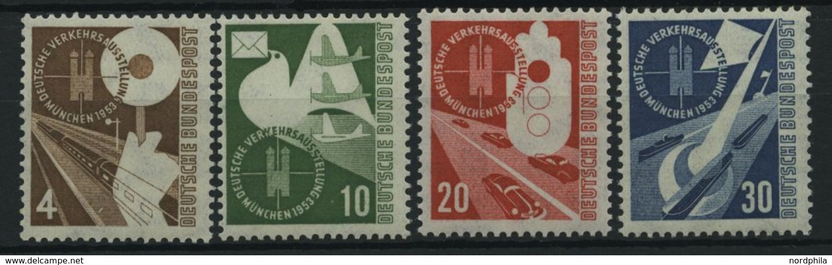 BUNDESREPUBLIK 167-70 **, 1953, Verkehrsausstellung, Prachtsatz, Mi. 85.- - Gebraucht