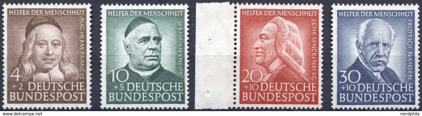 BUNDESREPUBLIK 173-76 **, 1953, Helfer Der Menschheit, Prachtsatz, Mi. 85.- - Used Stamps