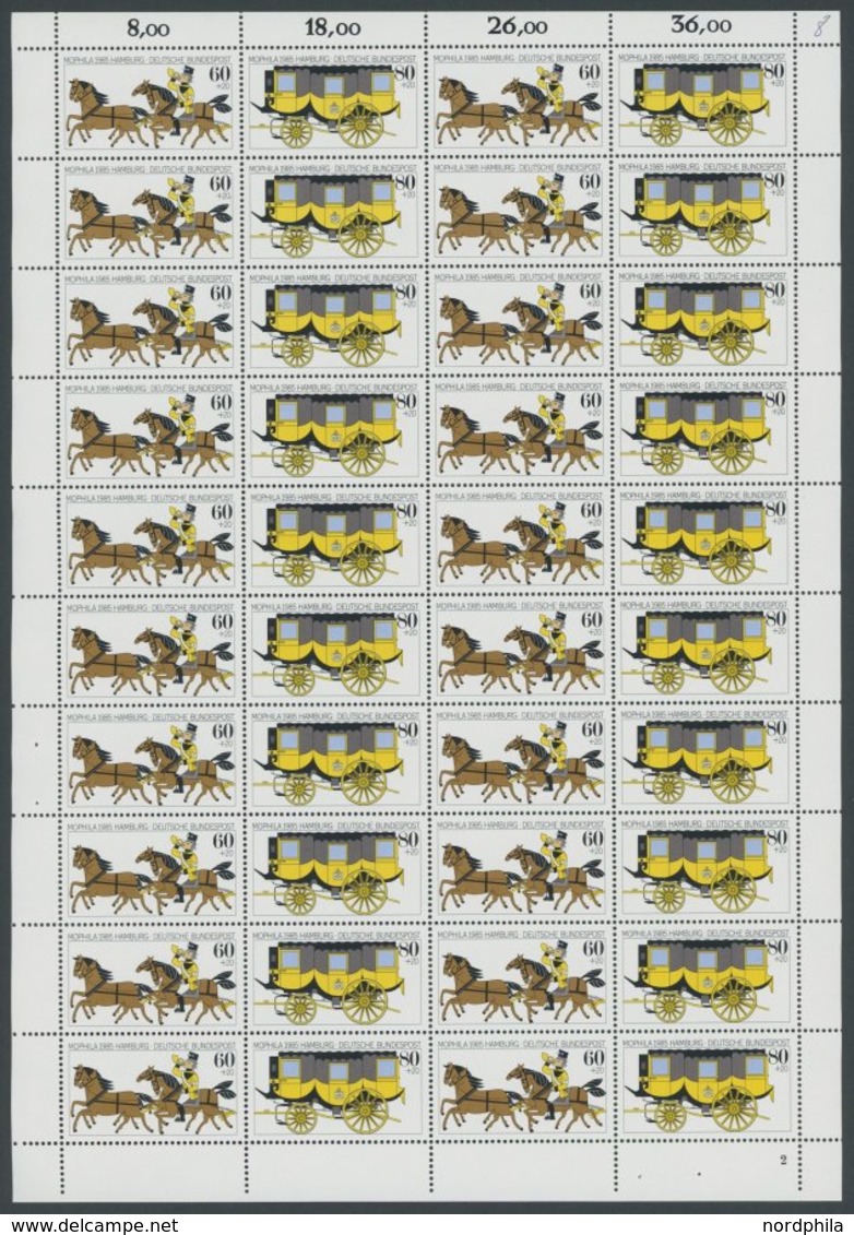BUNDESREPUBLIK 1255/6KB **, 1985, MOPHILA Im Zusammendruckbogen, Postfrisch, Pracht, Mi. 180.- - Used Stamps