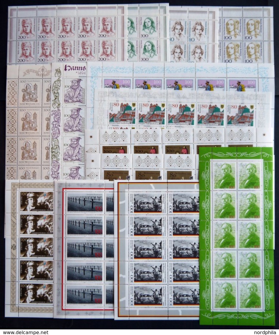 BUNDESREPUBLIK KB **, 1989-94, 14 Verschiedene Postfrische Kleinbogen (Mi.Nr. 1433,1498,1755/6,1762-71), Pracht, Mi. 249 - Used Stamps