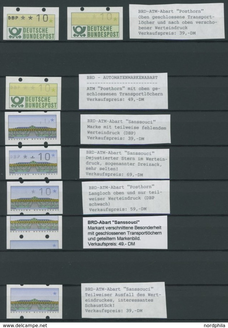 AUTOMATENMARKEN **, 1991/3, 7 Verschiedene Postfrische Abarten, Pracht - Timbres De Distributeurs [ATM]