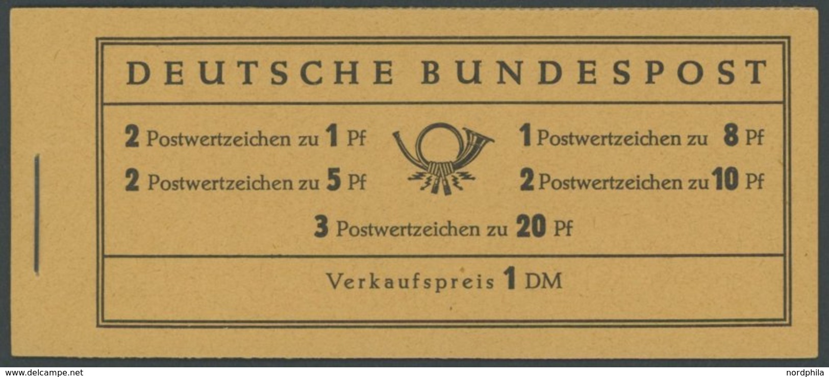 MARKENHEFTCHEN MH 4YI **, 1960, Markenheftchen Heuss Lieg. Wz., Erstauflage, Postfrisch, Pracht, Mi. 120.- - Otros & Sin Clasificación