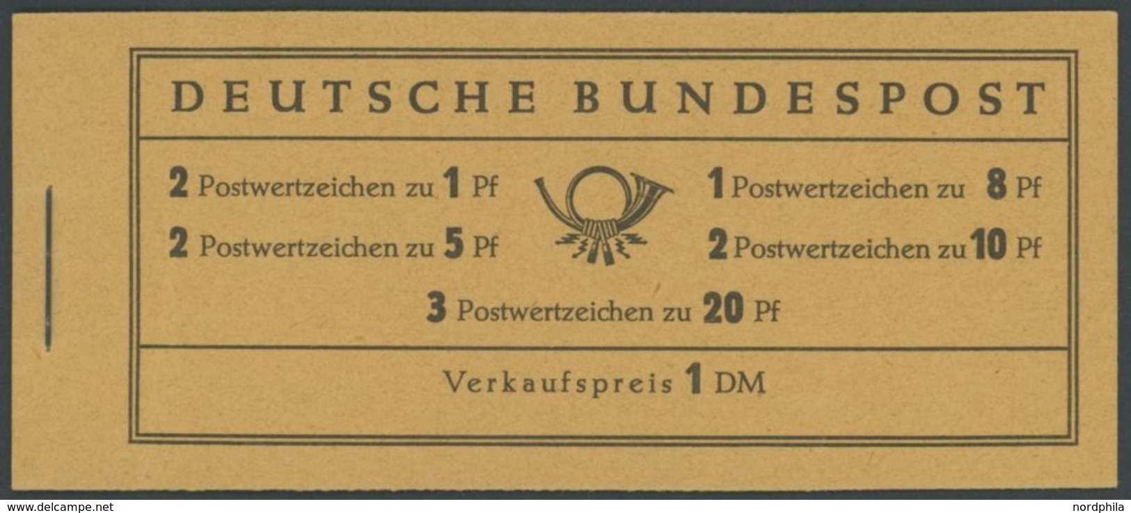 MARKENHEFTCHEN MH 4YI RLV V **, 1960, Markenheftchen Heuss Lieg. Wz., Erstauflage, Randleistenvariante V, Postfrisch, Pr - Other & Unclassified