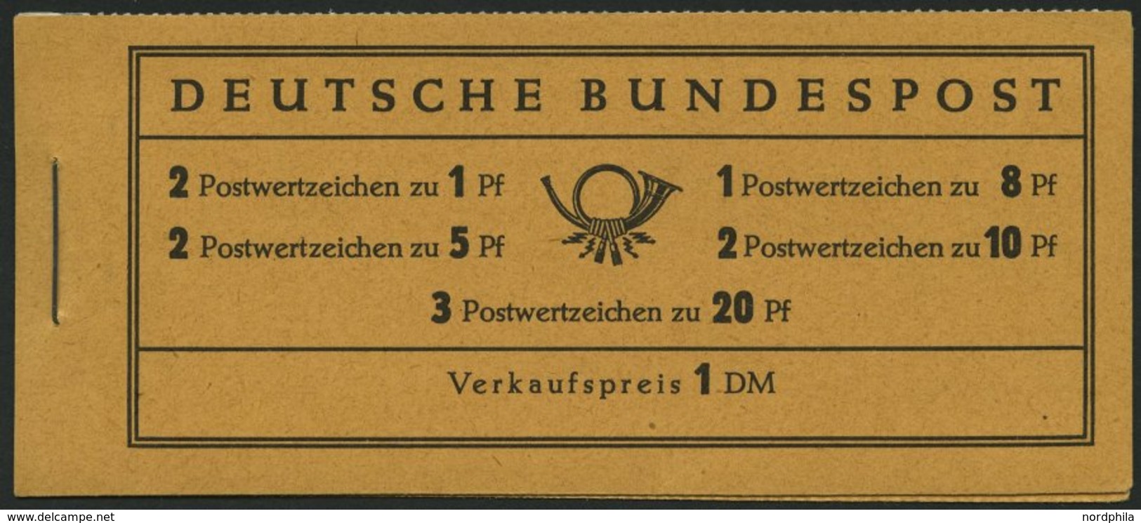 ZUSAMMENDRUCKE MH 4YII **, 1960, Markenheftchen Heuss Lieg. Wz., Type II, Oben Leichte Heftchenzähnung, Pracht, Mi. 90.- - Altri & Non Classificati
