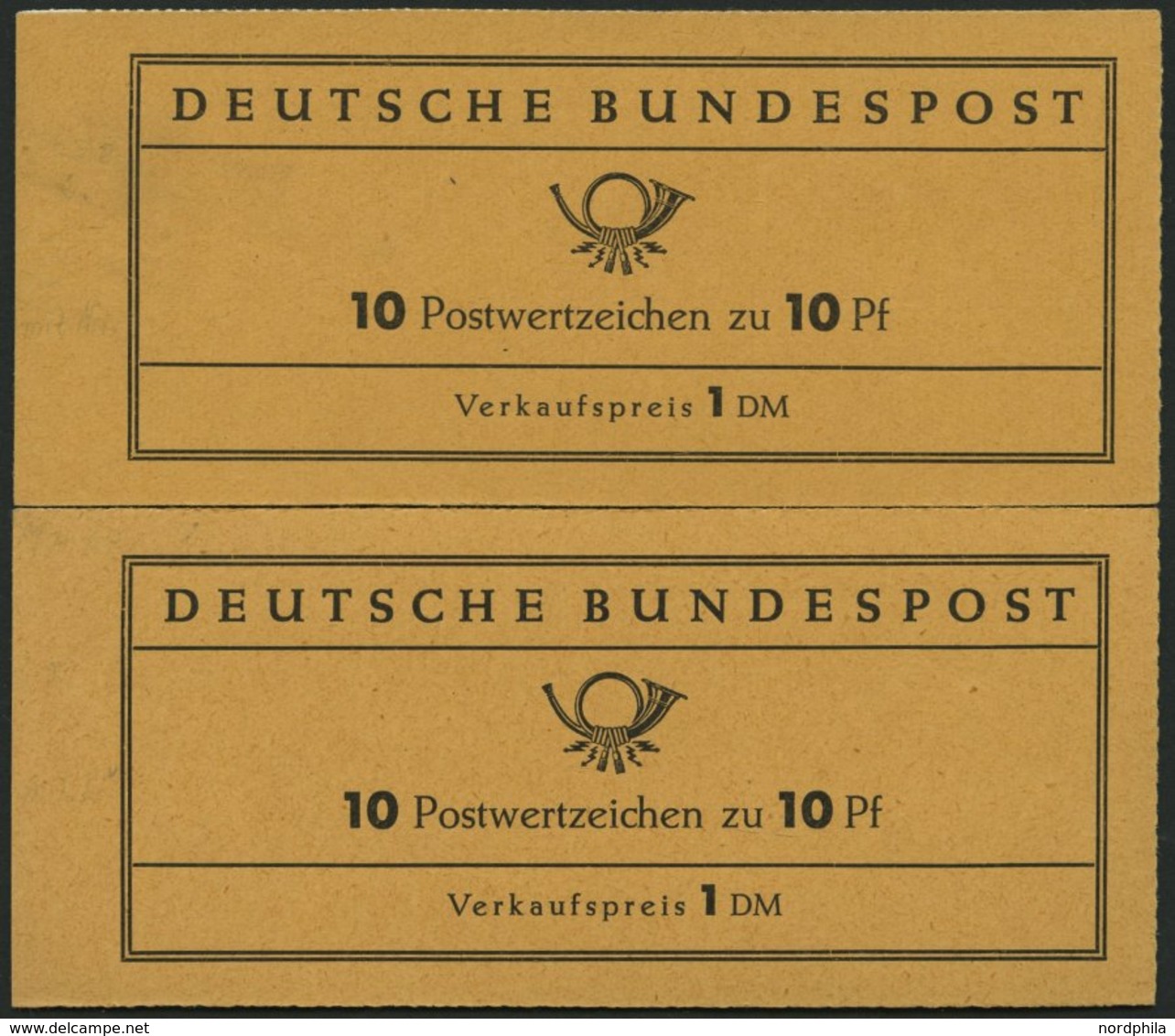 MARKENHEFTCHEN MH 6e,fbI **, 1960, Markenheftchen Heuss Lumogen, Nachauflage, Mit Roter Bogenlaufnummer Und Randziffer 7 - Other & Unclassified