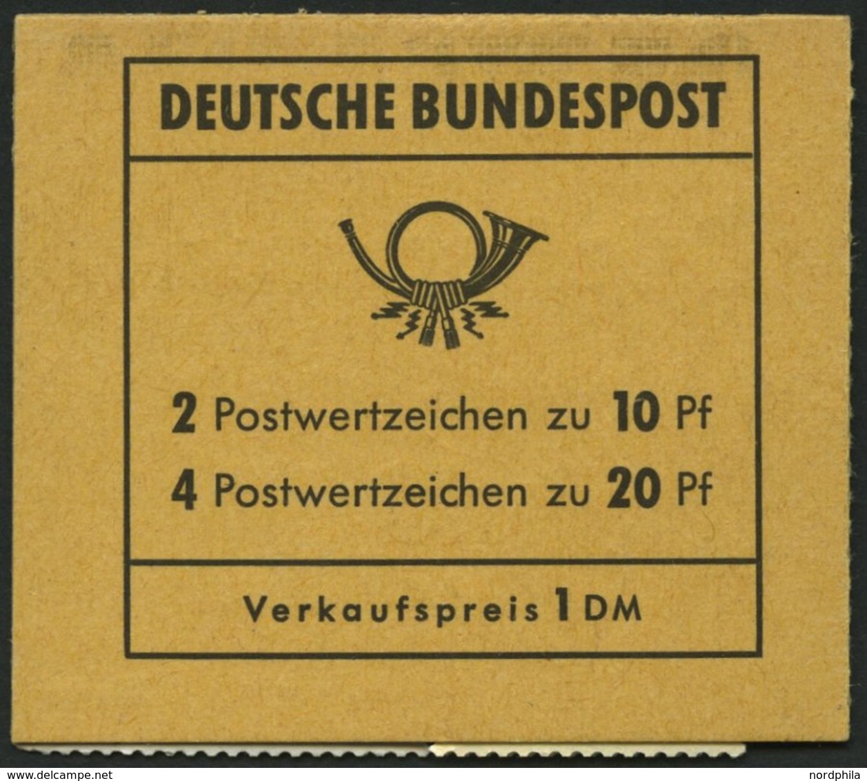MARKENHEFTCHEN MH 14d **, 1968, Markenheftchen Brandenburger Tor, 2. Deckelseite: Postgebühren Stand Vor 1.7.1971, Prach - Other & Unclassified