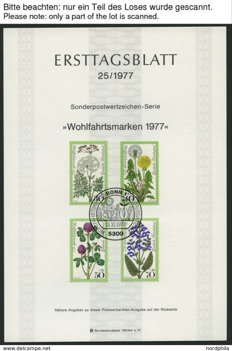 ERSTTAGSBLÄTTER 913-Bl. 15 BrfStk, 1977, Kompletter Jahrgang, ETB 1 - 28/77, Pracht - Autres & Non Classés