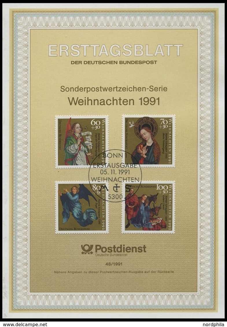 ERSTTAGSBLÄTTER 1488-1581 BrfStk, 1991, Kompletter Jahrgang, ETB 1 - 48/91, Pracht - Andere & Zonder Classificatie