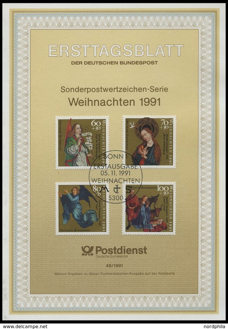 ERSTTAGSBLÄTTER 1488-1581 BrfStk, 1991, Kompletter Jahrgang, ETB 1 - 48/91, Pracht - Autres & Non Classés