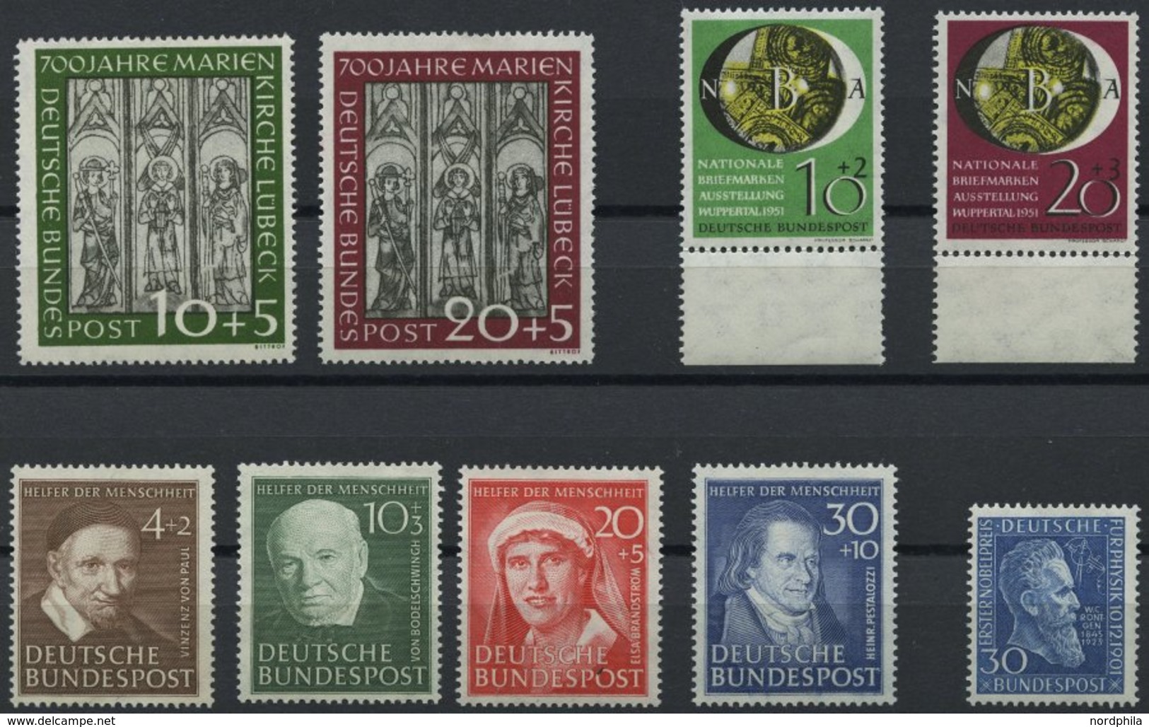 JAHRGÄNGE 139-47 **, 1951, Kompletter Jahrgang, Ohne Posthorn-Satz, Pracht - Used Stamps