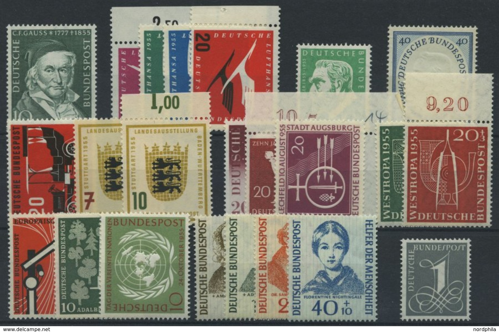 JAHRGÄNGE 204-26x **, 1955, Kompletter Jahrgang, Pracht - Used Stamps