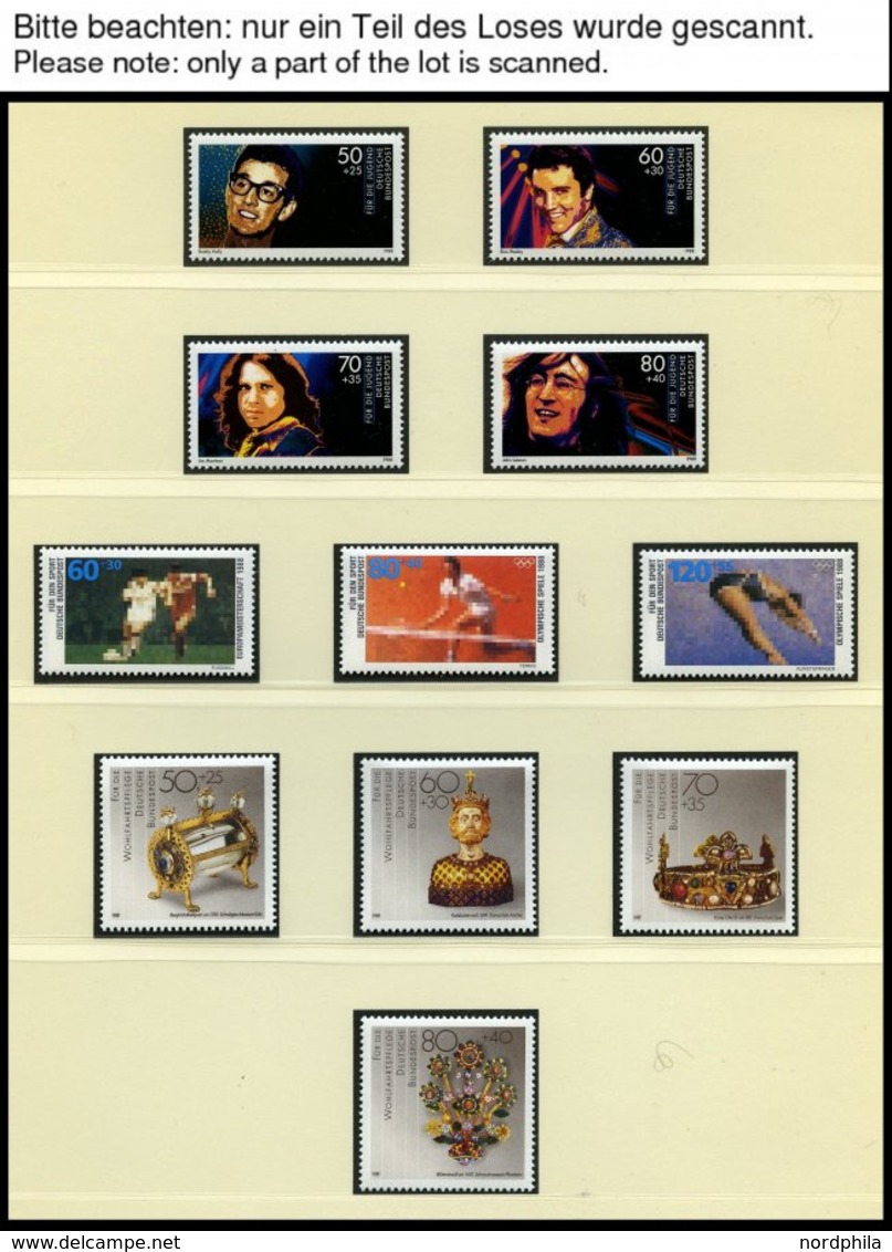 JAHRGÄNGE 1347-1581 **, 1988-91, 4 Jahrgänge Im Lindner Falzlosalbum, In Den Hauptnummern Komplett, Pracht - Used Stamps