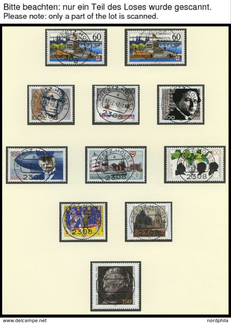 JAHRGÄNGE 1582-1771 O, 1992-94, 3 In Den Hauptnummern Komplette Jahrgänge, Mit Zentrischen Stempeln PREETZ HOLST 1, Prac - Used Stamps