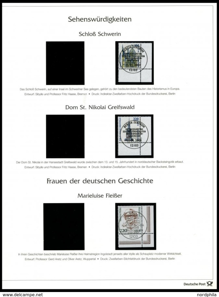 JAHRGÄNGE 2156-2222 O, 2001, In Den Hauptnummern Kompletter Jahrgang Mit Ersttags-Sonderstempeln Im Deutschland Plus-Rin - Oblitérés