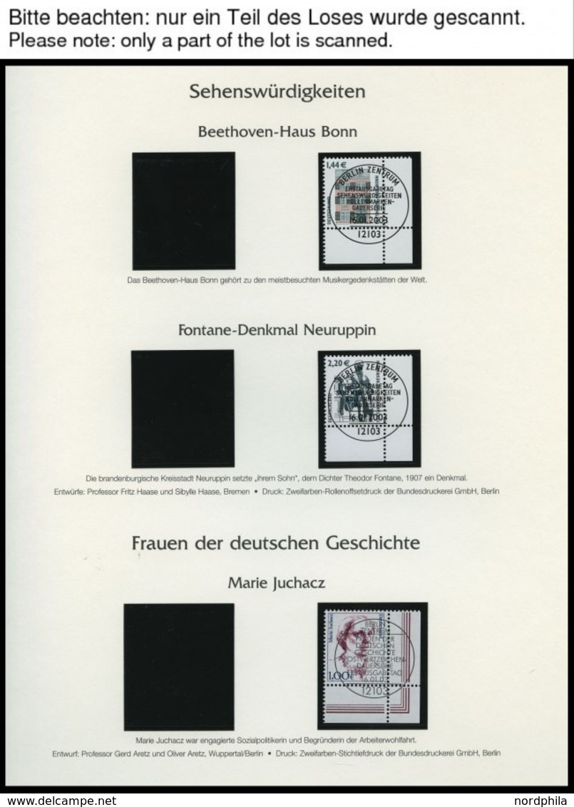 JAHRGÄNGE 2305-2373 O, 2003, Kompletter Jahrgang, Ohne Selbstklebende Marken, Jeweils Aus Der Rechten Unteren Bogenecke, - Usados