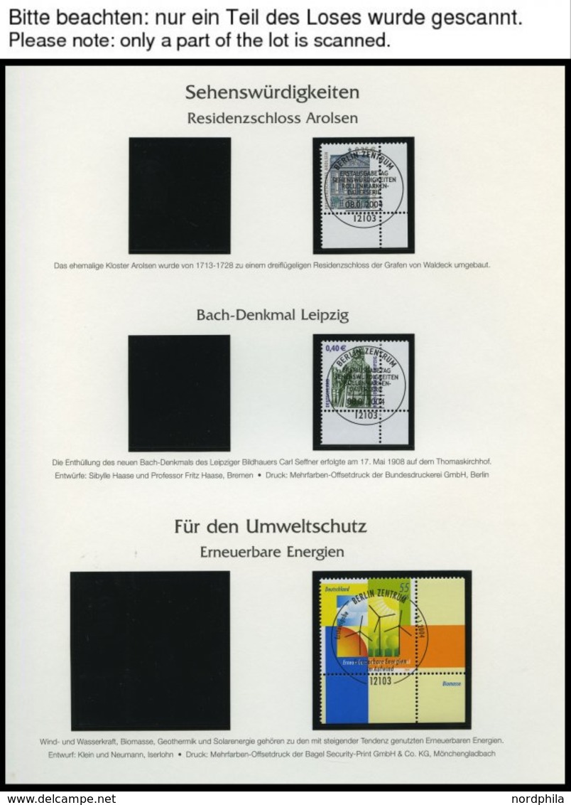 JAHRGÄNGE 2374-2433 O, 2004, Kompletter Jahrgang, Ohne Selbstklebende Marken, Jeweils Aus Der Rechten Unteren Bogenecke, - Gebraucht