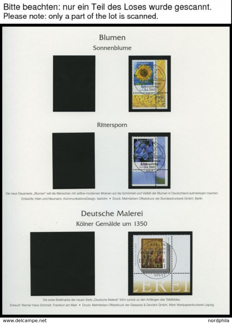 JAHRGÄNGE 2434-2504 O, 2005, Kompletter Jahrgang, Ohne Selbstklebende Marken, Jeweils Aus Der Rechten Unteren Bogenecke, - Used Stamps