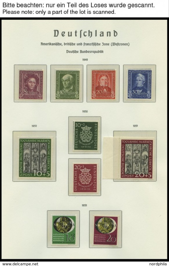SAMMLUNGEN **, überkomplette Postfrische Sammlung Bundesrepublik Von 1949-2000 In 4 Leuchtturm Falzlosalben, Prachterhal - Usados