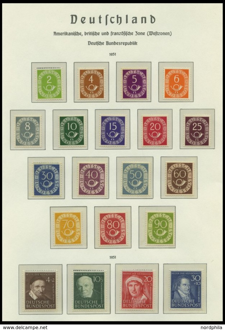 SAMMLUNGEN **, überkomplette Postfrische Sammlung Bundesrepublik Von 1949-2000 In 4 Leuchtturm Falzlosalben, Prachterhal - Usati