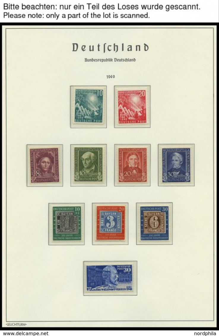 SAMMLUNGEN **, 1949-1979, Bis Auf Den Posthornsatz Komplette Postfrische Sammlung Bundesrepublik Im Leuchtturm Falzlosal - Used Stamps